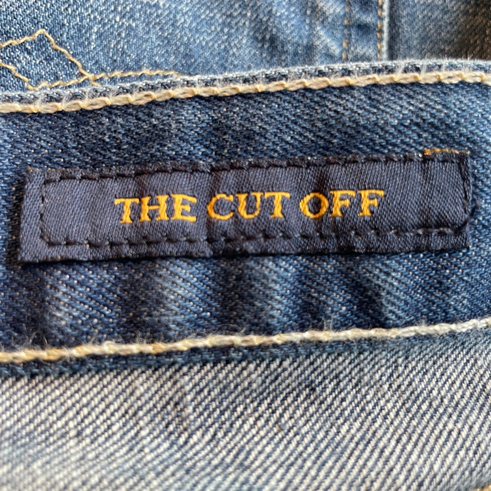 Lucky Brand The Cut Off Shorts Denim Jeans Medium Wash Raw Hem Summer- Size 4/27 - Picture 3 of 6